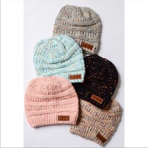 Pink Confetti Ponytail Hat Winter Hat.  So dang cute, Last One!!